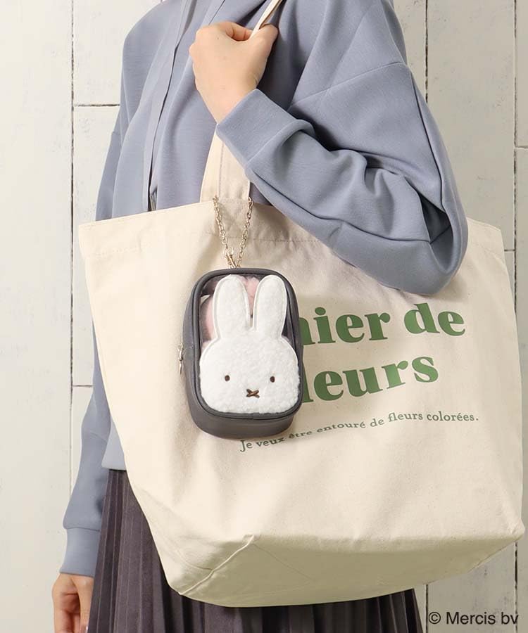 Квадратная сумочка с аппликацией Miffy Boa и цепочкой для шитья (синий)