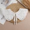 Solid Color White Lace Fake Collar Shawl Wrap False Collars Female Necklace Small Scarf Shawl  Detachable Collars Decor