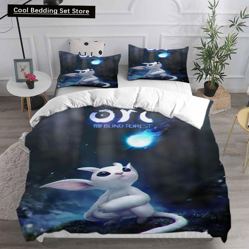 3D Игра Ори и Слепой Лес Комплекты постельного белья Одеяло Одеяло Покрывало Пододеяльник Наволочка 2-3 предмета Комплекты Детский Взрослый Размер