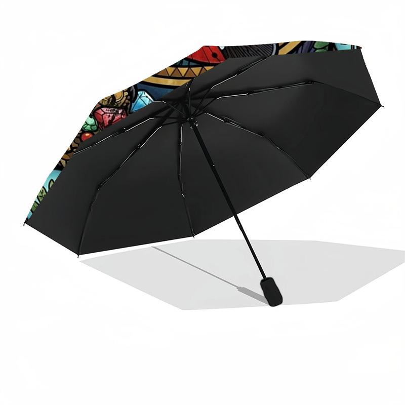 Insect Life Cycle pattern umbrella, portable and foldable design, 8 ribs, a casual accessory for Halloween, Christmas, and birthday gifts.