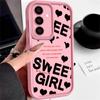 Чехол TPU с рисунком в виде сердечек для милой девушки для Samsung Galaxy S24 FE S23 S22 Ultra A16 A55 A54 A35 A34 A52 A15, мягкий силиконовый противоударный матовый чехол для телефона