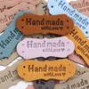 20PCS Handmade Hats Bags PU Leather Clothes Tags Garment Labels Label Hand Made With Love