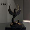 Modern Phoenix Figurine 3D Printed Minimalist Abstract Statue Ornament Sculpture Desktop Decoration for Home Office Living Room Decor
