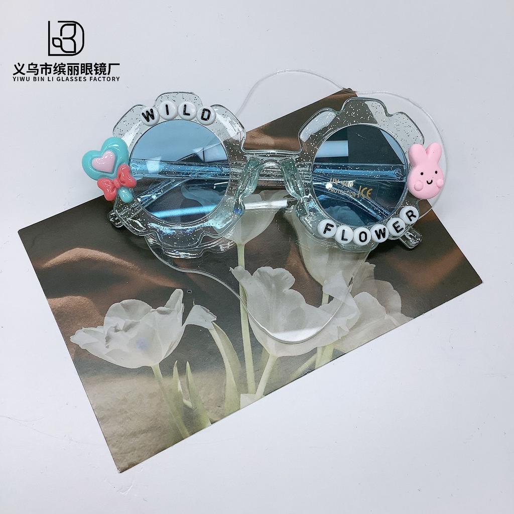 Модные подсолнухи Сделай сам Детские солнцезащитные очки Защита глаз Защита от солнца Защита от УФ-лучей, Детские солнцезащитные очки