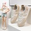 Дышащие белые туфли с низким берцем для женщин, новые летние туфли интернет-знаменитостей с большой головкой, повседневные женские кроссовки на толстой подошве 2816