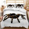 3D Print Microfiber Tarantula Printing Bedding Set - Insect Theme Duvet Cover with Black & Brown Spider