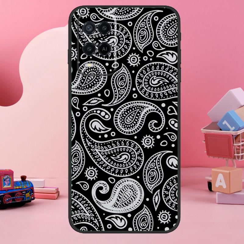 Чехол с узором пейсли для Oppo A74 A94 A54 A17 A57 A77 A76 A16 A96 A18 A60 A80 A40 A38 A58 A78 A98 A15 A5 Pro