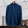 Fanzhen Men's 100% Cashmere Polo Neck Sweater