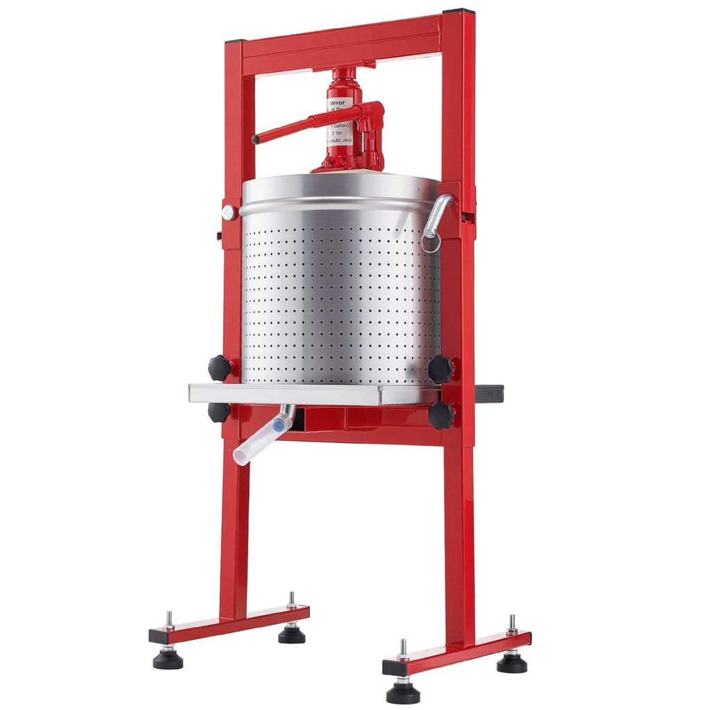Hydraulic Fruit Wine Press, 7.93Gal/30L, Stainless Steel Heavy Duty Manual Juice Maker, Cider Apple Grape Vegetable Crusher, Cheese/Tincture/Herbal