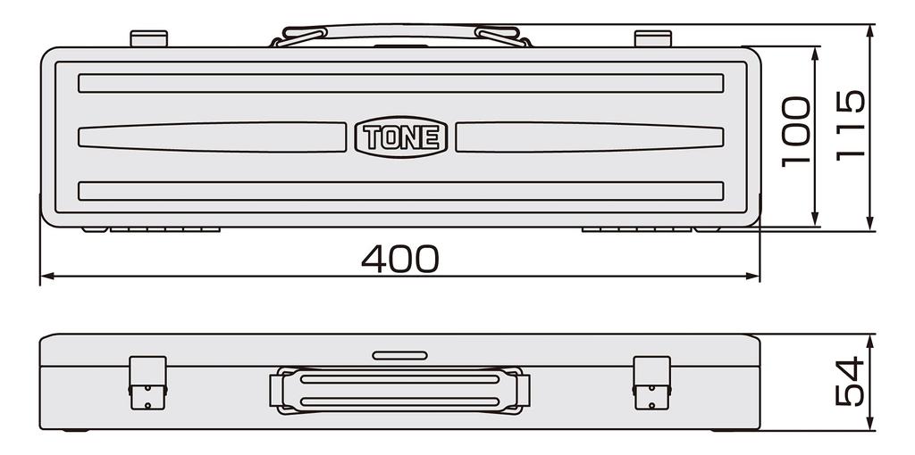 TONE Long Box Wrench Set M156 Silver 6 Items (15°) Contents