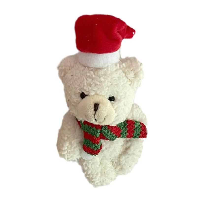 Christmas Bear Ornament Cute Holiday Decor Christmas Tree Pendant Fine Craftsmanship Adjustable Pose Bear Charm for Kids