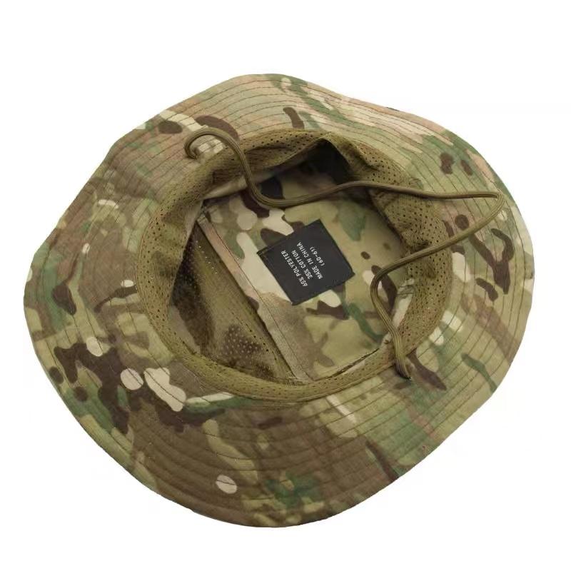 New Camo Tactical Enthusiasts Square Pocket Bonnie Cap Outdoor Bucket Benny Hats Multicam Fishing Hiking Outdoor Sun Caps