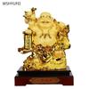 Golden Maitreya Buddha Ornament Decorations for the Office of Bafang Jincai Home Offerings of Buddha Statues Resin Crafts