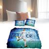 Football Star 3d Bedding Set Quilt Duvet Cover Pillowcase Single Double Uk Gift