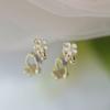Jewelry Gold Color Geometric Flower Flower Ear Buckles Korean Style Hoop Earrings Women Earrings