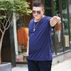 Men's Summer Loose Tee Men's Pure Cotton Casual Round Neck Sports Short Sleeve Men's Plus Size Elastic Comfortable T-shirt