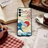 Чехол для телефона Аниме Великая волна в Канагаве Для Samsung S25, S24, S21, S22, S23, S30, Ultra, S20, Plus, Fe, Мягкий силиконовый Черный чехол