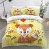 3D Cartoon Animal Bedding Set with High-definition Digital Printed Duvet and Pillowcase 2/3 Pieces Suitable for Children's Room and Home Decoration