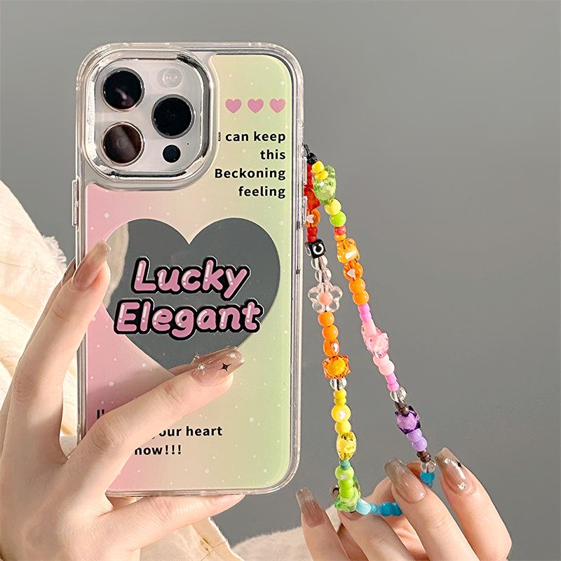 Чехол Zhitai для iPhone 16 Pro: Цепочка-зеркало «три в одном», совместимая с Apple 14 Pro и 12 поколений