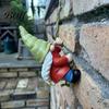 Weatherproof Patio Statues Hanging Gnome Statue Decoration, Climbing Gnomes Figurine, Waterproof Outdoor Lively Courtyard Accents Ornament for Garden