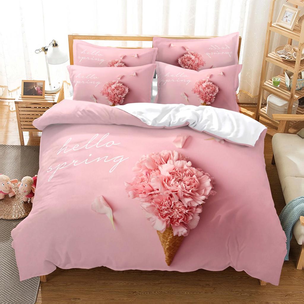 Комплект постельного белья Love Red Rose Housse De Couette с Днем святого Валентина/брак/свадьба, пододеяльник, комплект постельного белья, комплект постельного белья, без простыни