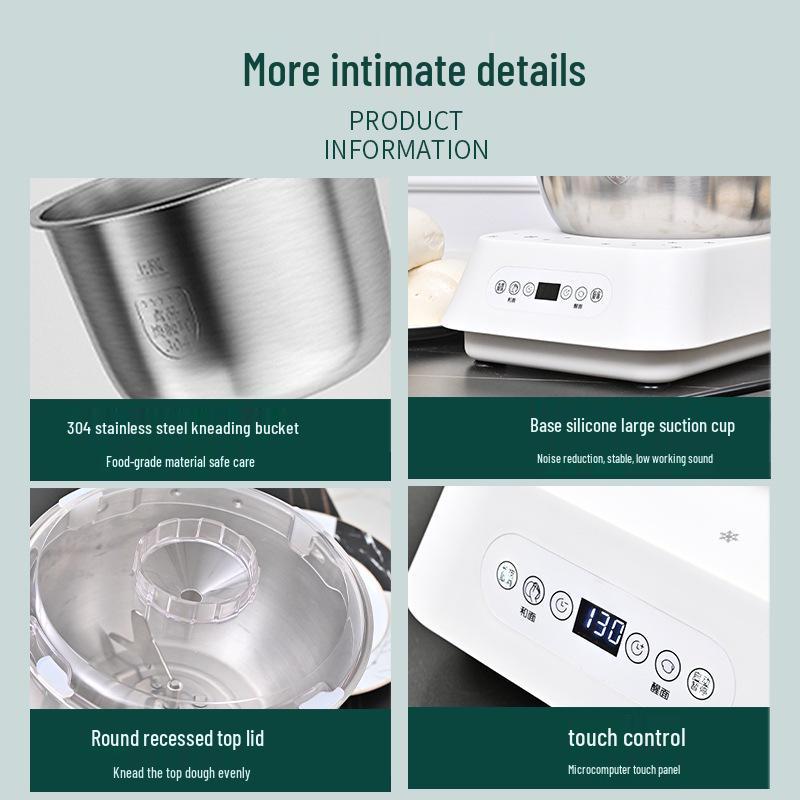 Тихий планетарный миксер: Многофункциональный тестомес из нержавеющей стали для домашнего и коммерческого использования
