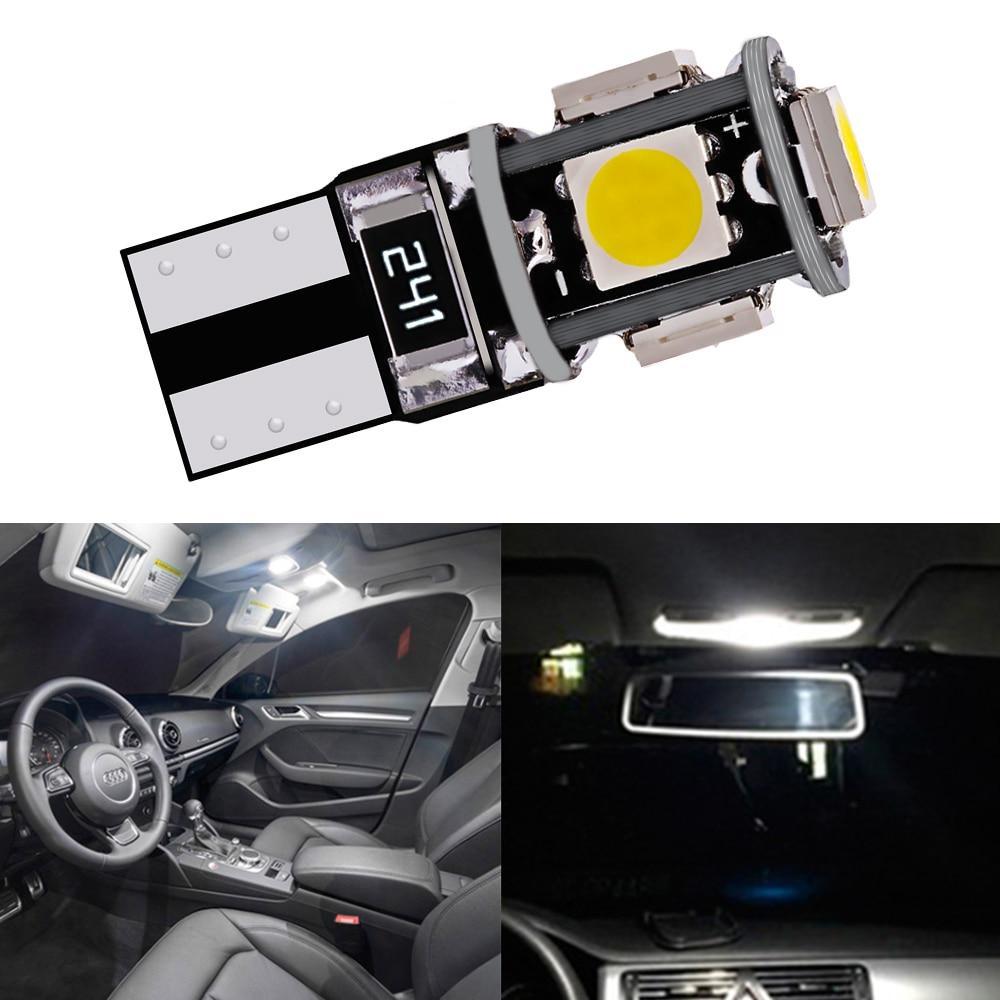 Canbus Белый Синий Красный Желтый Зеленый T10 5smd 5050 Светодиодный Автомобильный Свет W5w 194 241 Лампы с ошибками