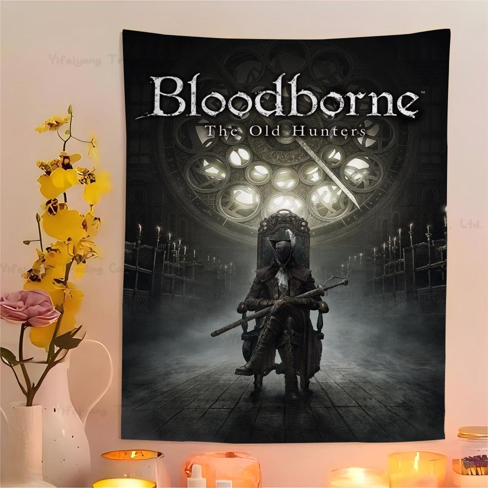 Классическая игра Bloodborne Цветной Гобелен Настенное Полотно Хиппи Цветок Настенные Ковры Декор Комнаты Общежития Настенное Искусство Декор