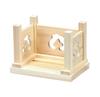Sakai Sangyo Small Amulet Stand Hinoki Cypress Wood Elegant Suitable for Shrines and Easy to Display for Good Made in Japan Grain, Style, Temples,