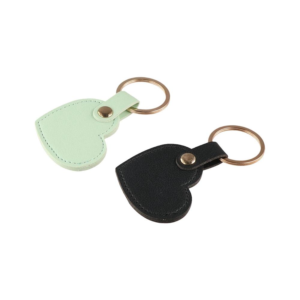 Simple Heart Shape Keychain Car Key Holder Colorful Pendant Hanging Accessory