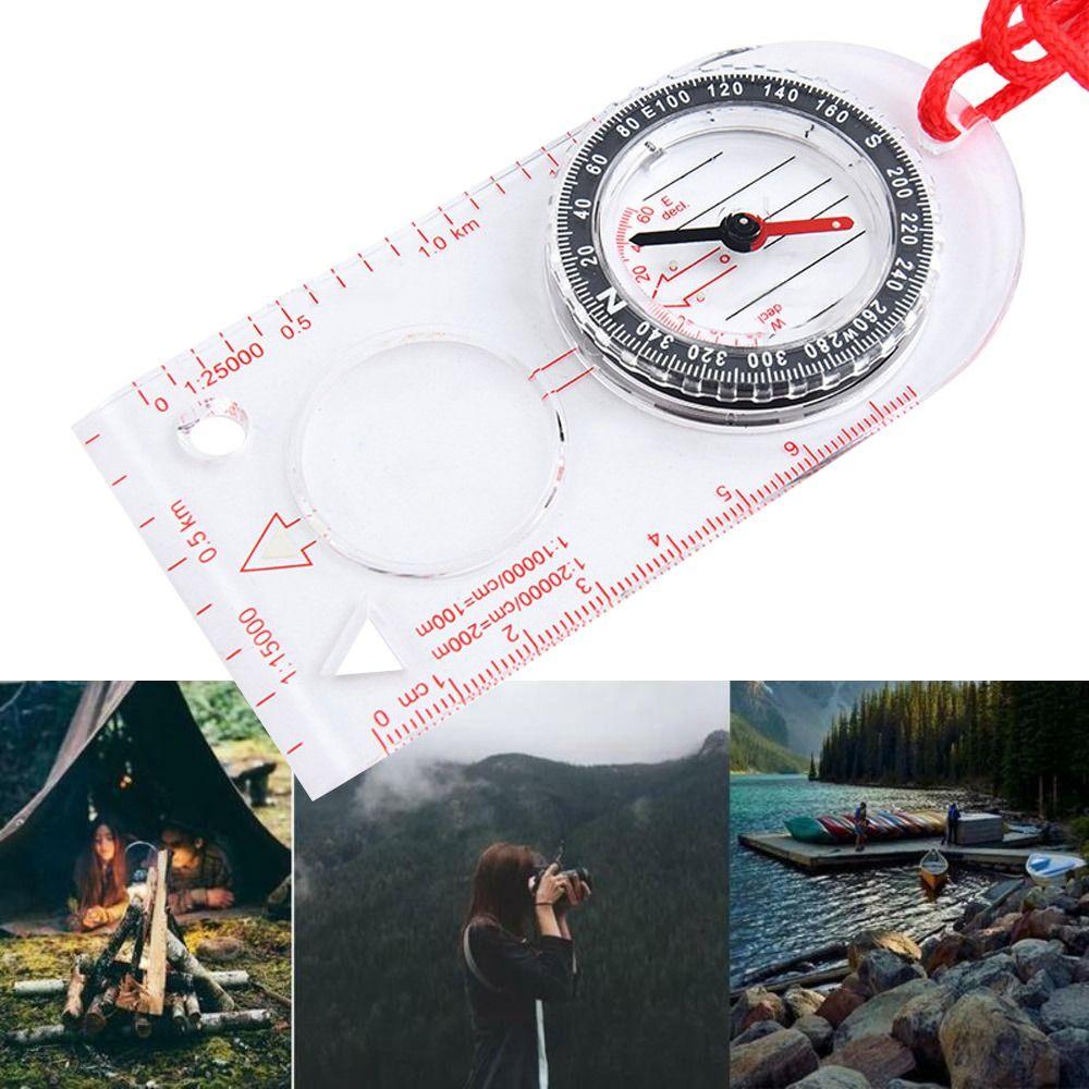 Acrylic Orienteering Navigation Transparent Baseplate Compass High Quality Camping Maps Outdoor