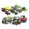 4 шт./компл. 1:55 игрушечный фермерский трактор с задним ковшом, подвижными шарнирами, реалистичный комбайн для малышей, модель грузовика, игровой набор, подарок для мальчиков