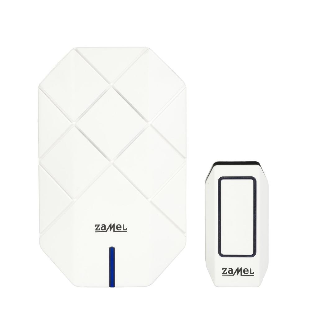 Wireless battery-powered doorbell with hermetic button, range 100m, Jaz