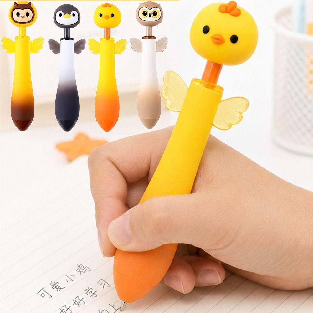 Black Ink Retractable Ballpoint Pens 0.5mm Fine Point Writing Pens Creative Gel Pens Students