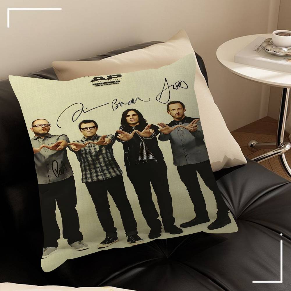 Музыкальная группа Weezer 4545см Наволочка Декоративная Наволочка для Подушки Домашняя Наволочка Для Подушки на Диван