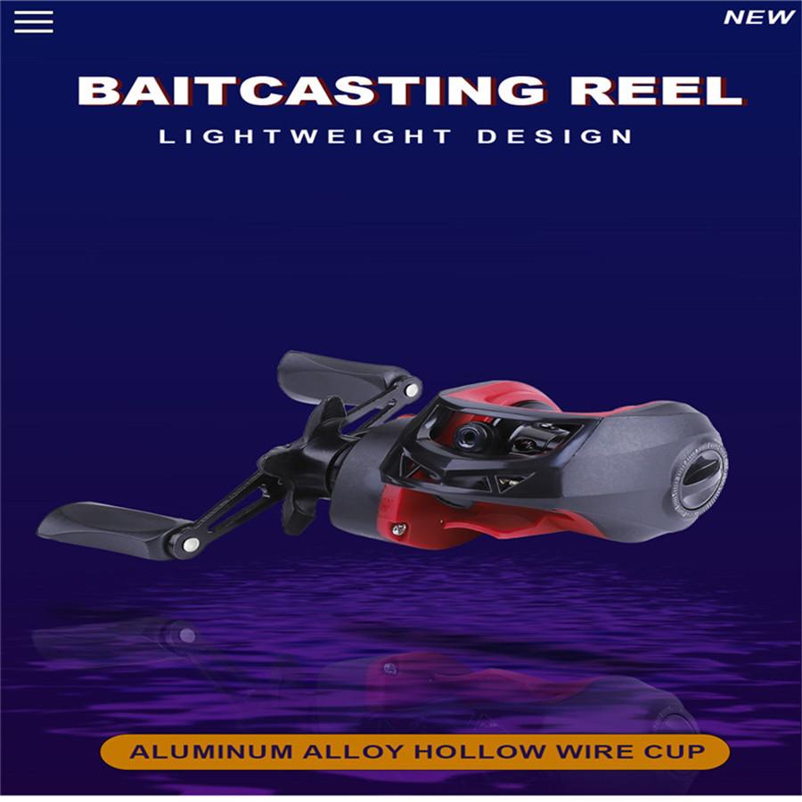 FTK Рыболовная катушка с шарикоподшипником из нержавеющей стали 19+1BB и магнитной тормозной системой для ловли в соленой и пресной воде, 8.1:1