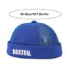 Letter Embroidered Children Melon Beanie Cotton Landlord Cap Baby Brimless Hat  Summer