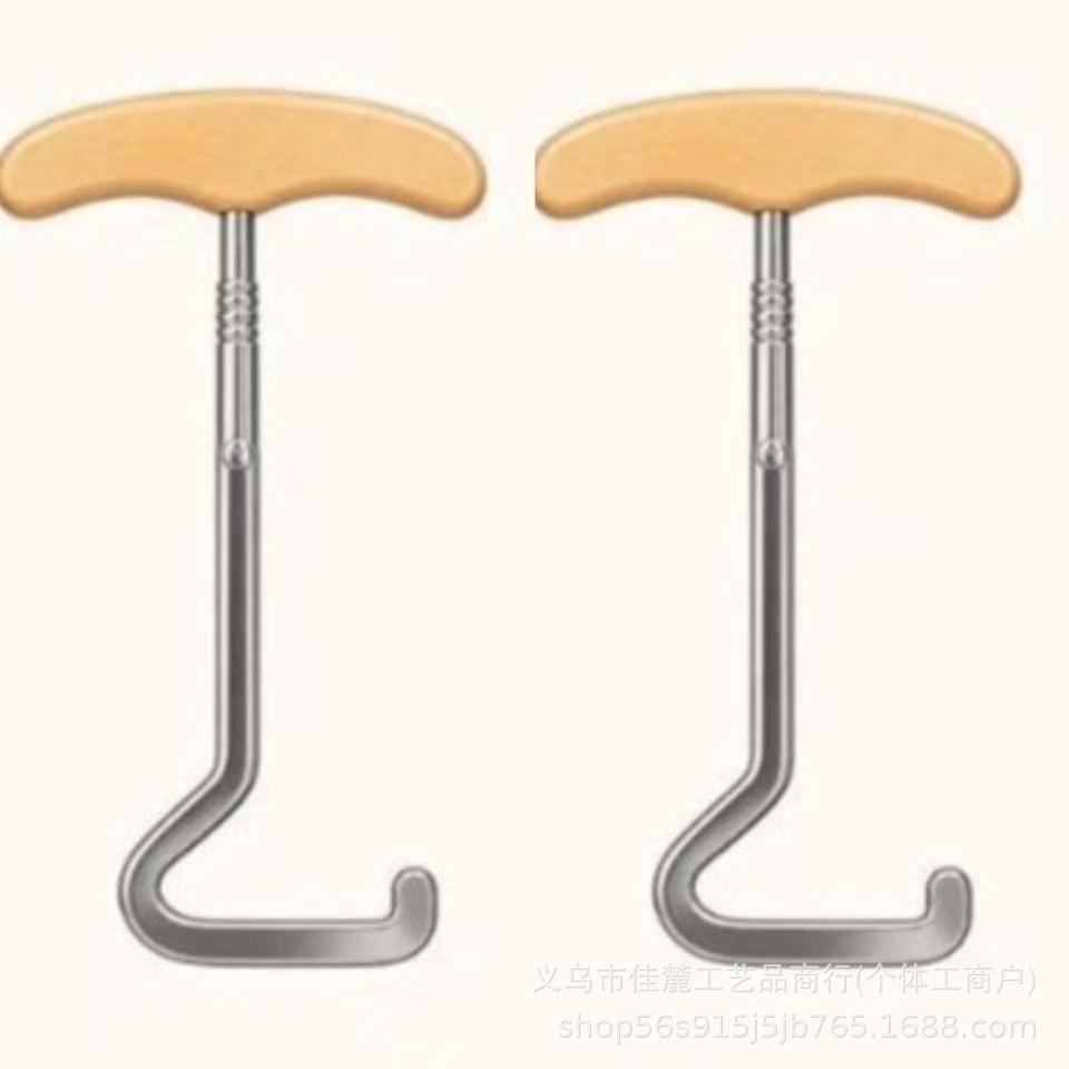 Cute Portable Innovative Boot Hooks With Wooden Handles