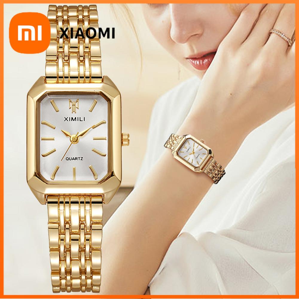 Xiaomi Роскошные женские часы Модные Прямоугольные Женские Стальной Ремешок Кварцевые Часы Reloj Mujer Relogio Feminino Часы для Девочек Подарок