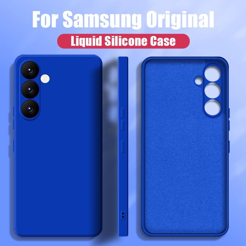 For Samsung A56 A16 A36 A55 A15 A35 A54 5G Case Liquid Silicone Phone Case For Samsung Galaxy S25 Ultra S24 FE S23 S22 A52 5G Cover Candy Shockproof
