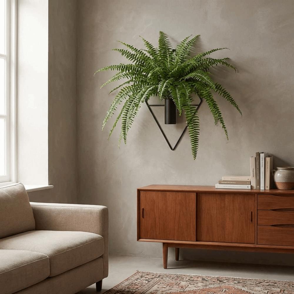 2PCS Iron Rhombus Hanging Flower Vase Decorative Wall Mount Flower Vase Wall Hanging Vase Bedroom