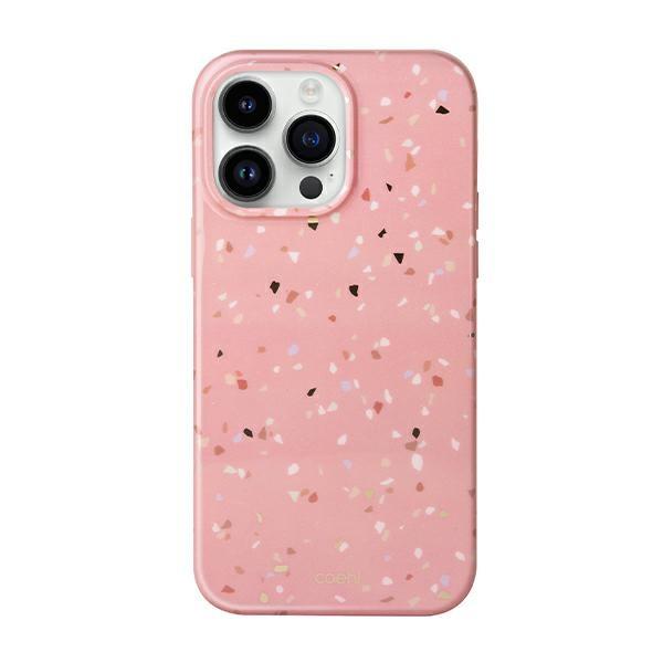 Etui do iPhone 14 Pro UNIQ Coehl Terrazzo Różowe