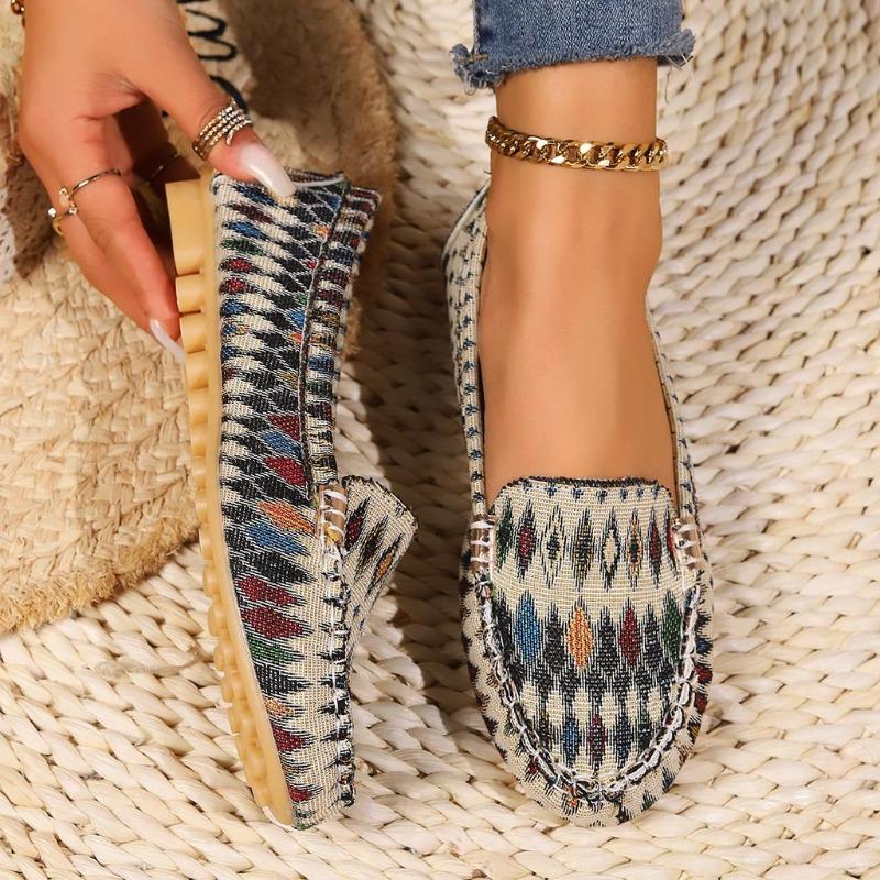 Женские тканевые нескользящие туфли на плоской подошве с круглым носком, дышащие, без застежек, обувь для ходьбы, вулканизированная обувь, кроссовки с закрытым носком