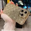 Роскошный модный гальванизированный алмазный чехол для телефона iPhone iPhone 16 15 14 Pro Max 13 12 11 защитный мягкий чехол с алмазной линзой