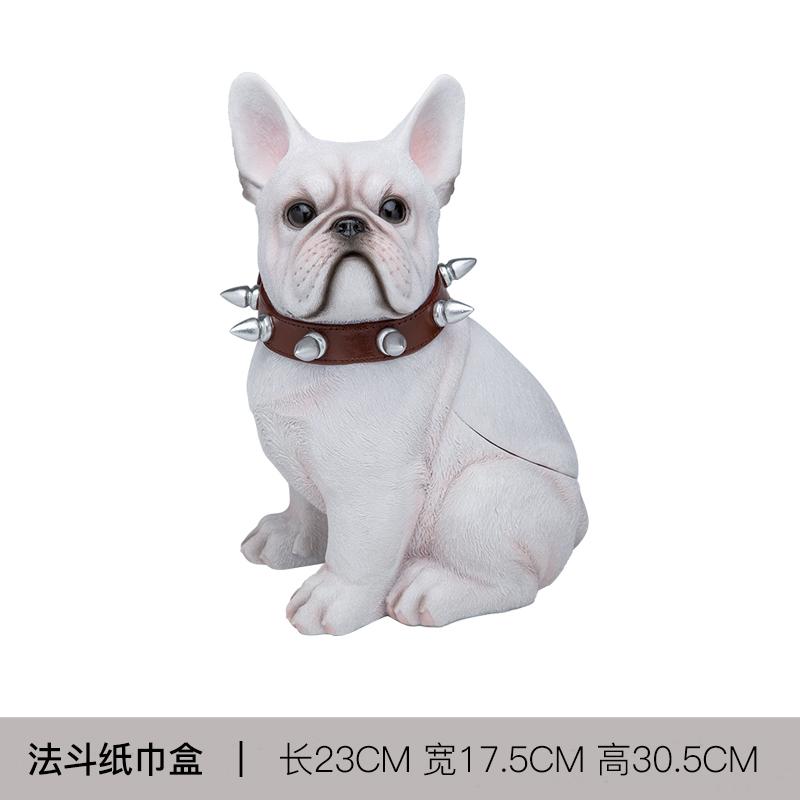 Милая модель собаки из смолы, имитация животных, коробка для салфеток, держатель для салфеток, украшение, креативное украшение для дома, аксессуары