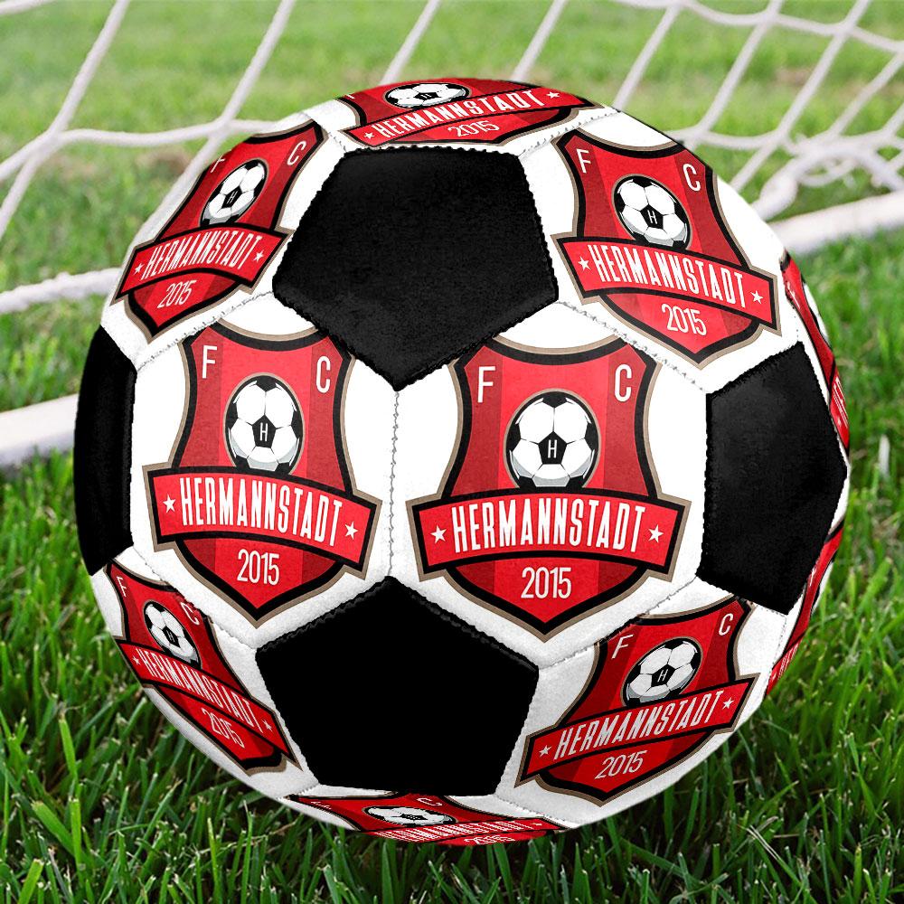 1PC FC Hermannstadt size 5 soccer ball PrahaIndoor Soccer Ball Colorful All Ages Machine Stitched PVC Competition Ready Durable High-Bounce