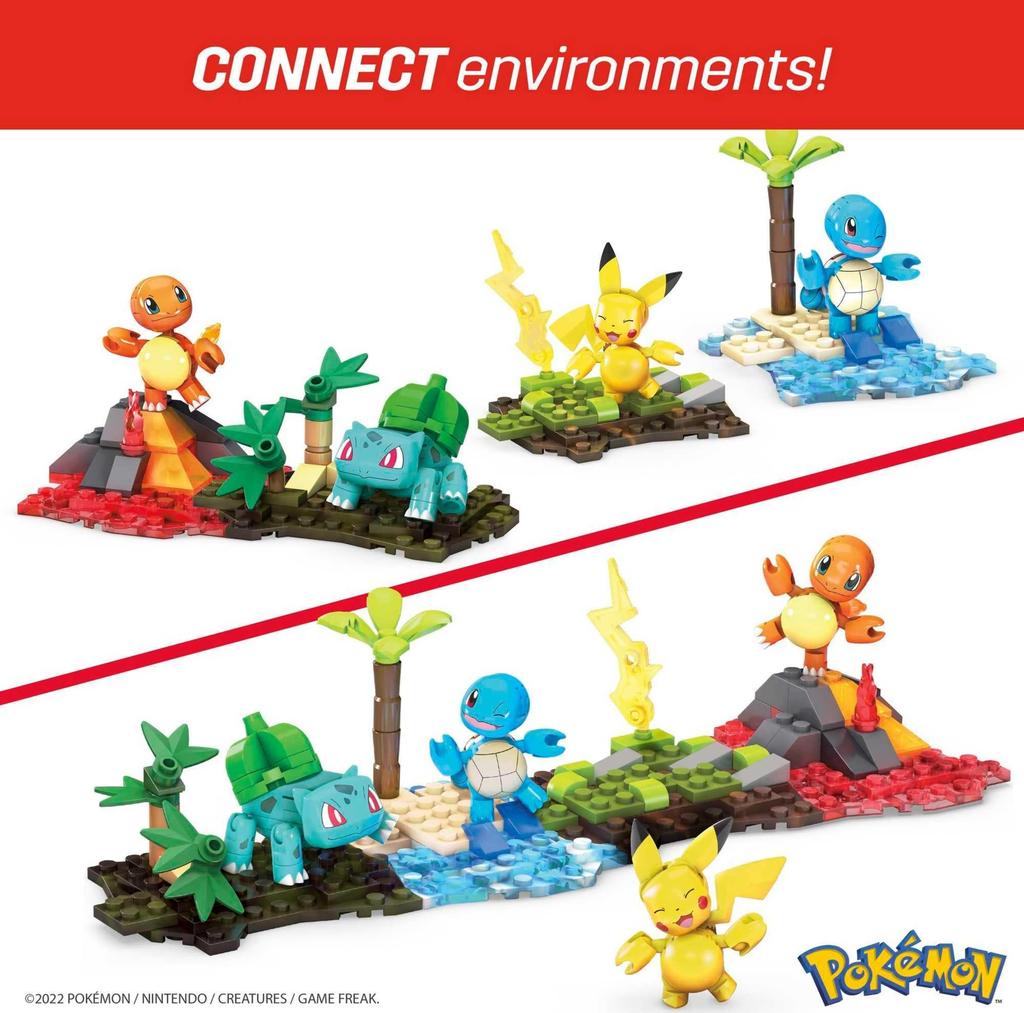 MEGA Конструктор Pokemon Команда Канто 130 Деталей Возраст 6+ HFG05 Набор, Детали, Вверх,