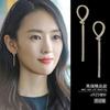 Серьги-кисточки из серебра 925 пробы для женщин, корейская мода, сетевые, универсальные, с темпераментом, простые, для простой личности, простые ушные украшения