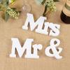 3 шт./комплект, белая деревянная табличка с надписью Mr & Mrs для деревенского свадебного украшения, сувенир для свадебной вечеринки, украшения для стола, реквизит для фотосъемки, подарок