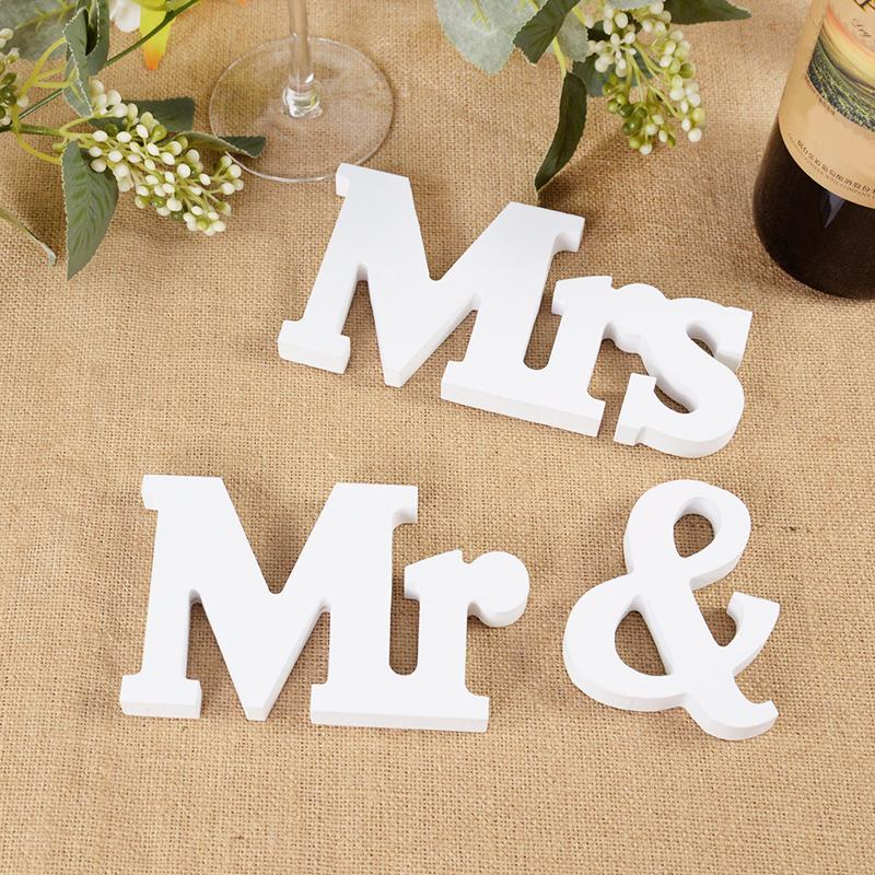3 шт./комплект, белая деревянная табличка с надписью Mr & Mrs для деревенского свадебного украшения, сувенир для свадебной вечеринки, украшения для стола, реквизит для фотосъемки, подарок